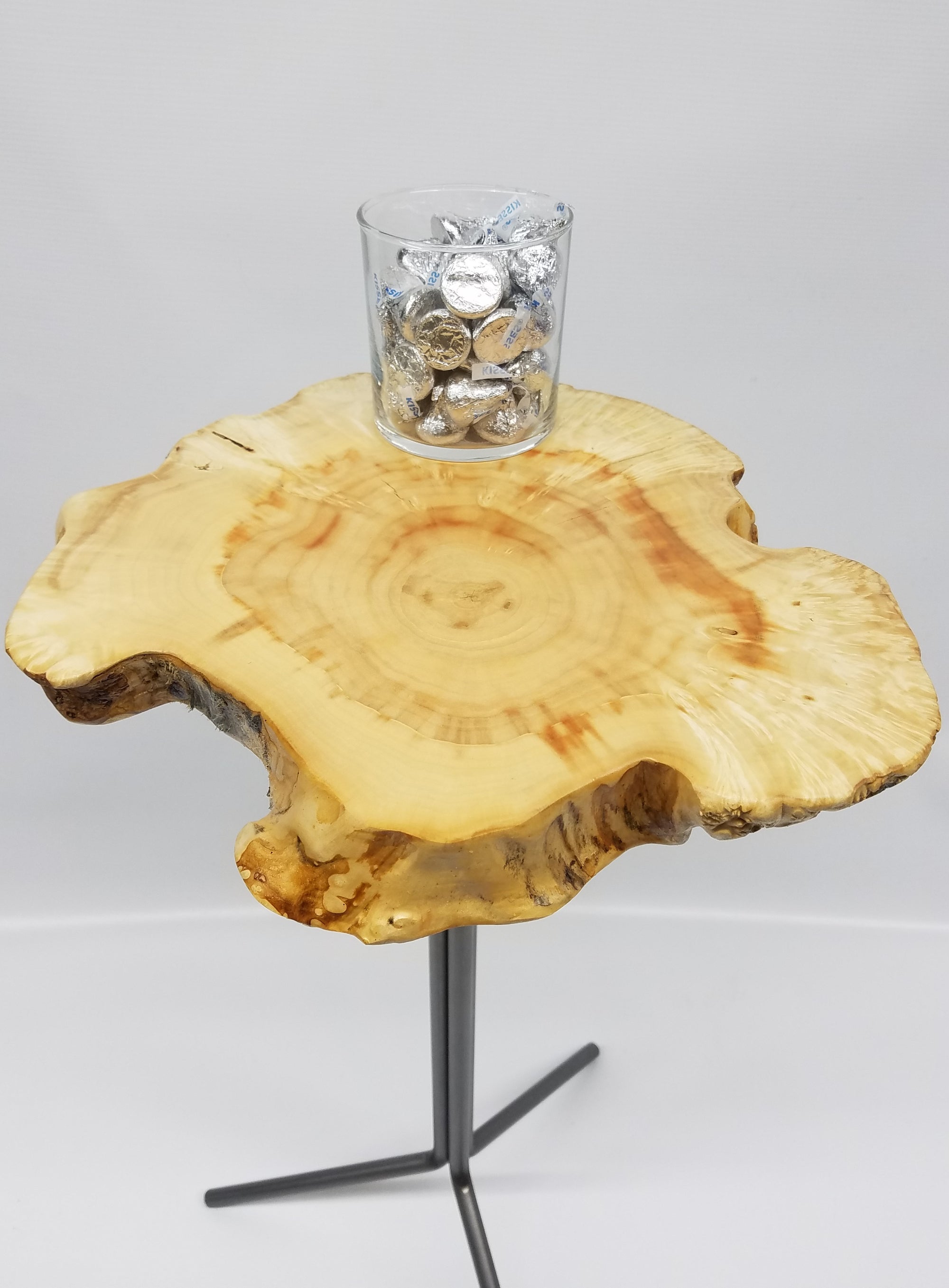 Small End Table- Drink Stand- Side Table- Maple Burl- Plant Stand- Foyer Table- Statuary Stand- Unique Furniture- Handmade Table- Slab Table