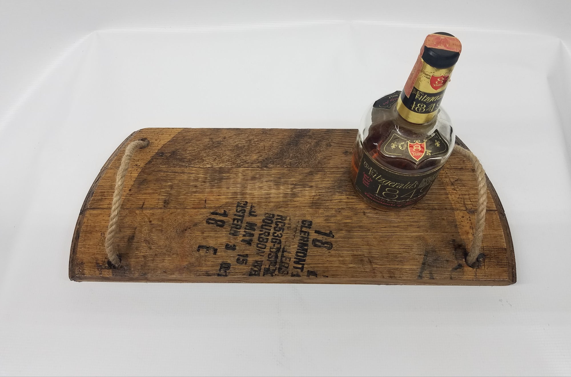 Bourbon Barrel Serving Board with Handle