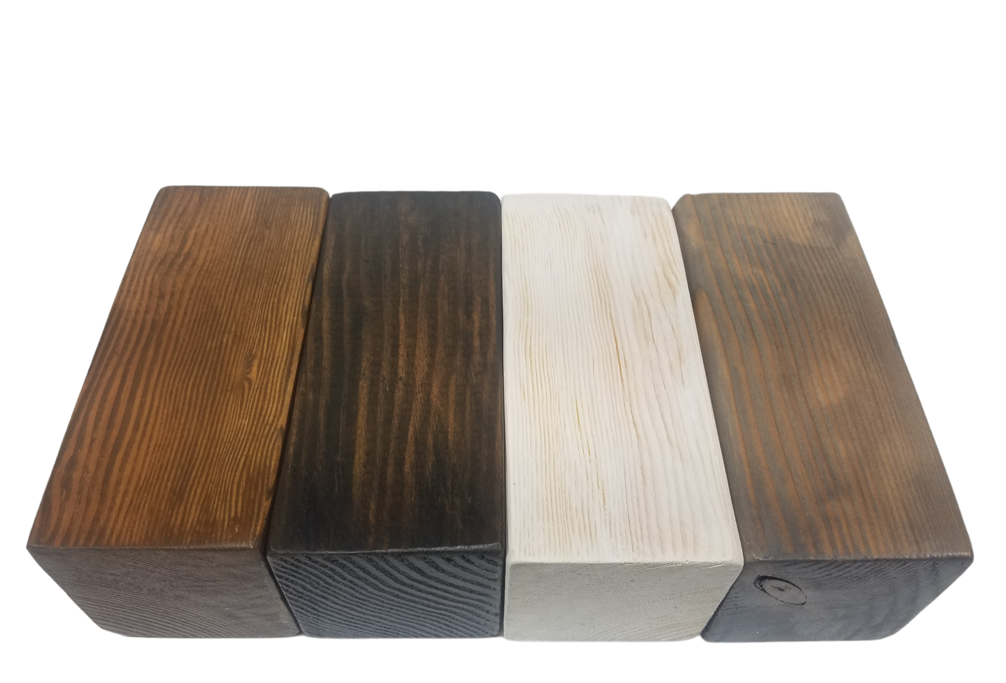 Wood Block Risers- Decor Risers- Black- Walnut- Whitewash- Gray- Plant Risers- Set of 3- Solid Wooden Blocks-Photo Displays- Rustic- Modern