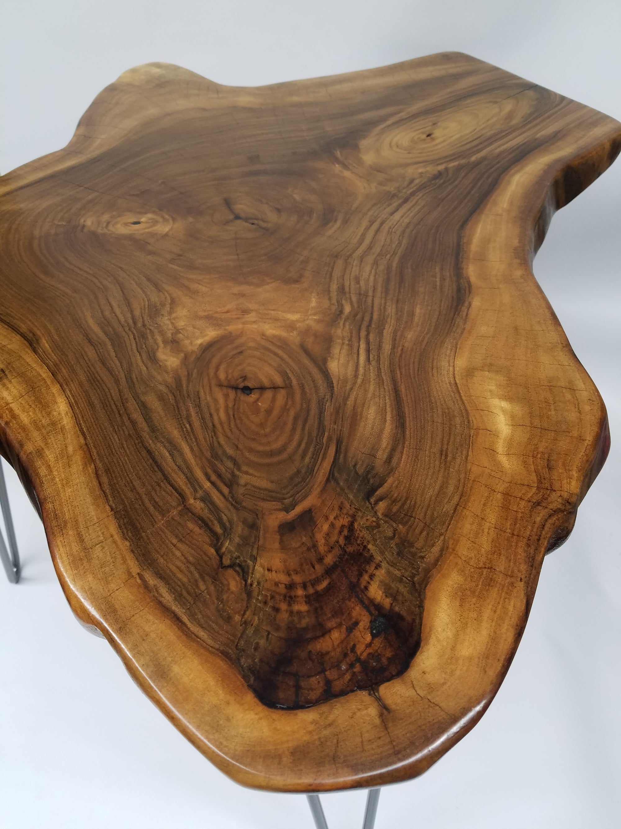 Natural Tree Slice Coffee Table- End Table- Side Table- Live Edge- Natural Edges- English Walnut- Modern- Industrial- Mid Century- Rustic