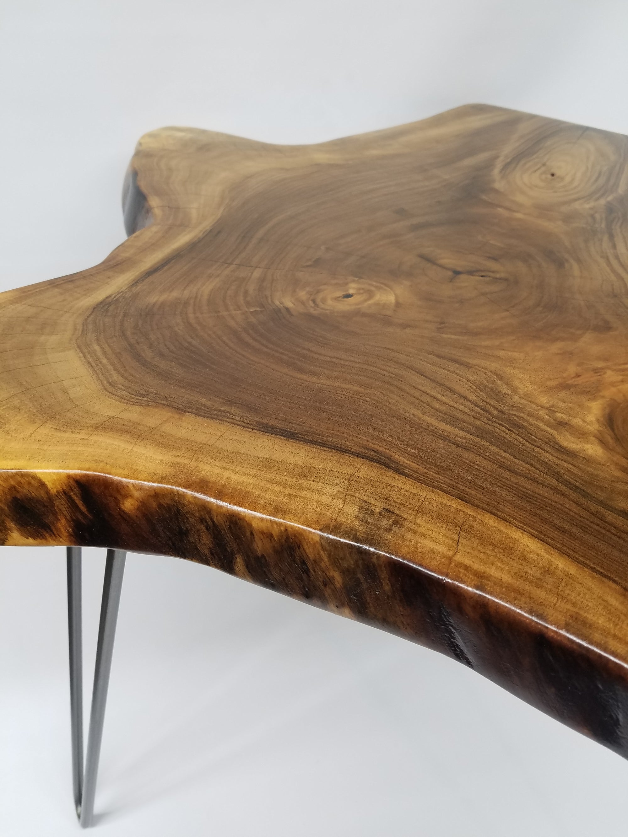 Natural Tree Slice Coffee Table- End Table- Side Table- Live Edge- Natural Edges- English Walnut- Modern- Industrial- Mid Century- Rustic