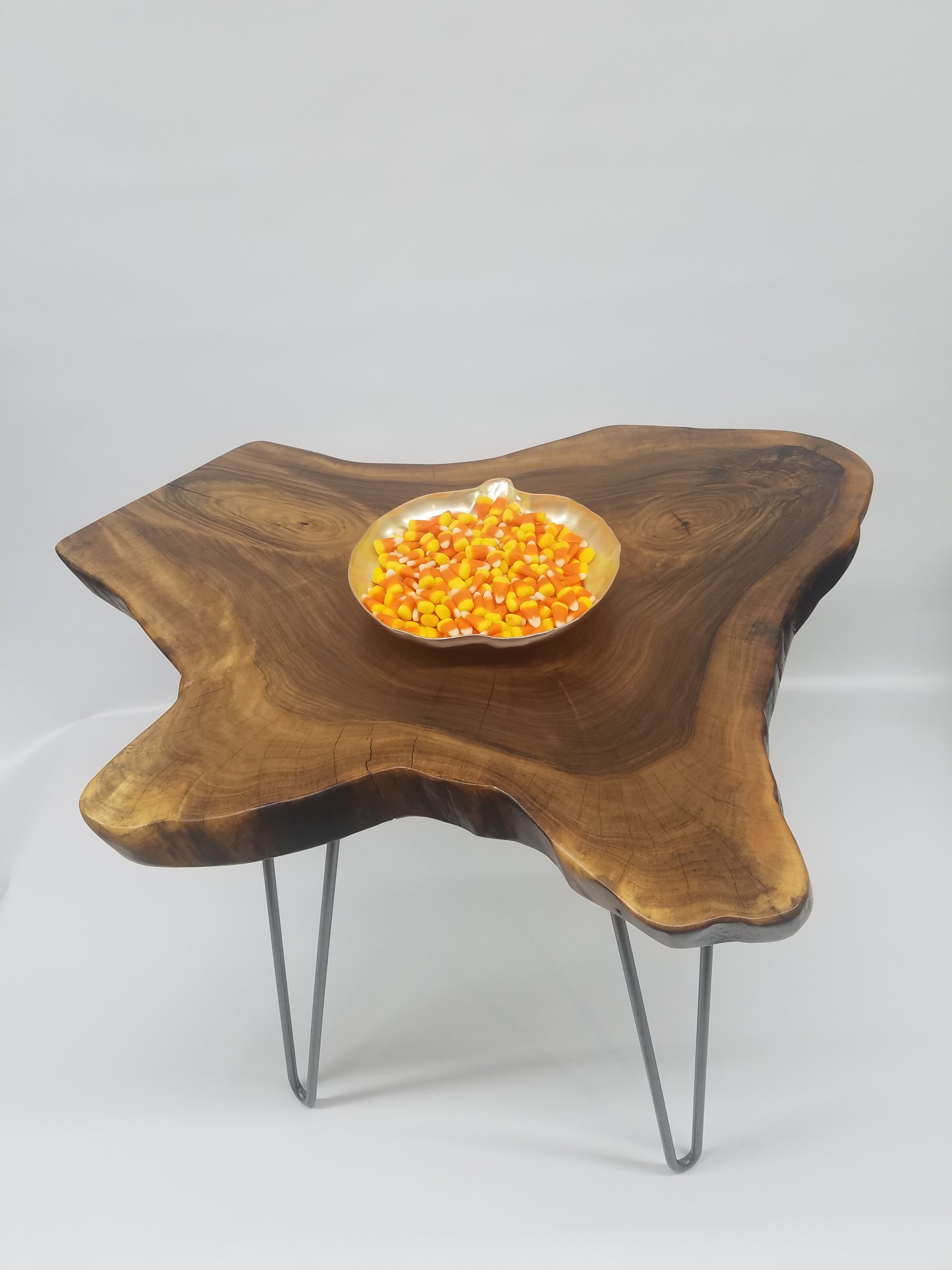 Natural Tree Slice Coffee Table- End Table- Side Table- Live Edge- Natural Edges- English Walnut- Modern- Industrial- Mid Century- Rustic