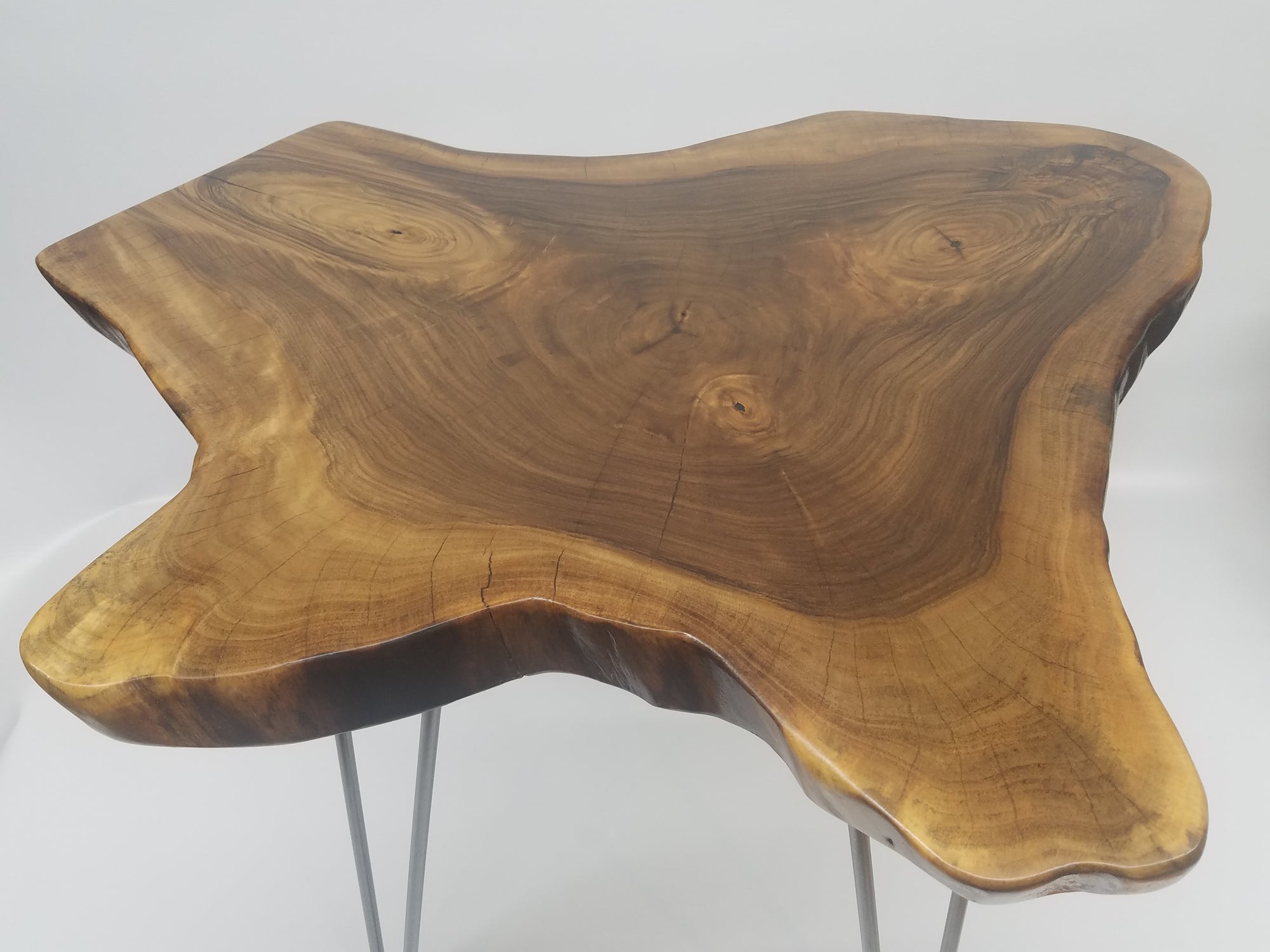 Natural Tree Slice Coffee Table- End Table- Side Table- Live Edge- Natural Edges- English Walnut- Modern- Industrial- Mid Century- Rustic