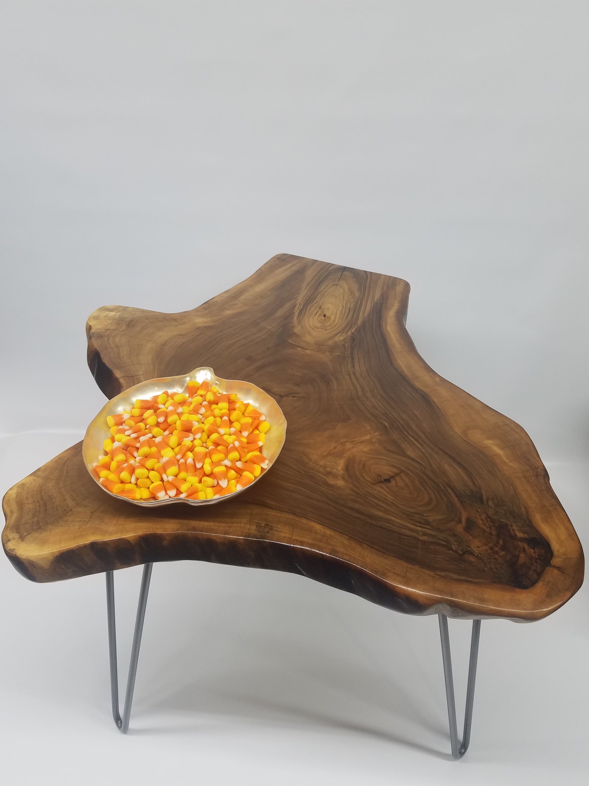 Natural Tree Slice Coffee Table- End Table- Side Table- Live Edge- Natural Edges- English Walnut- Modern- Industrial- Mid Century- Rustic