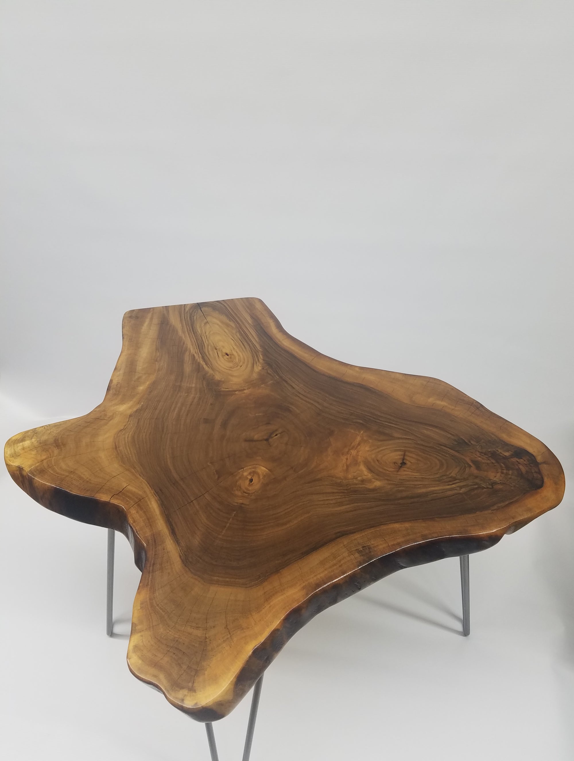 Natural Tree Slice Coffee Table- End Table- Side Table- Live Edge- Natural Edges- English Walnut- Modern- Industrial- Mid Century- Rustic