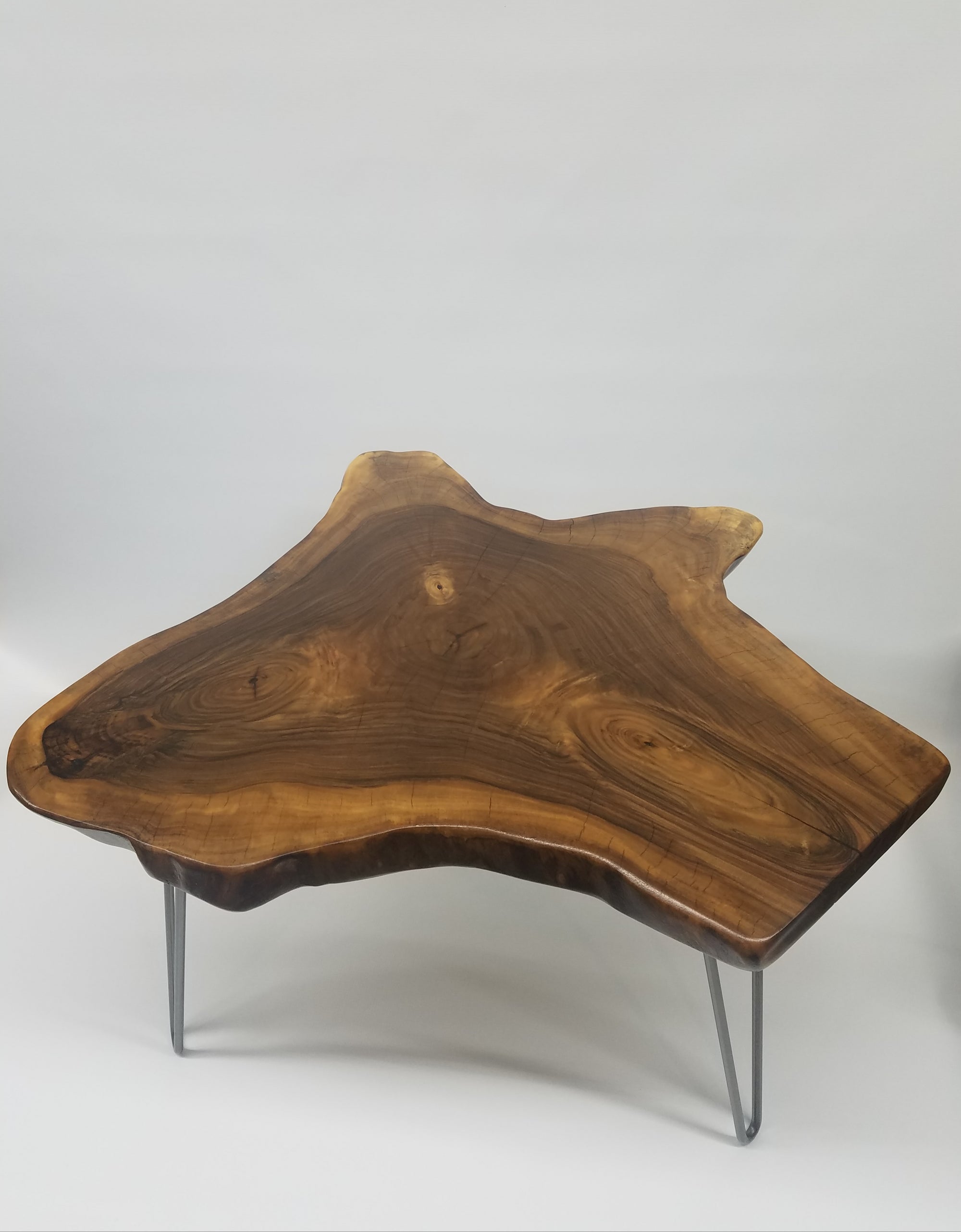 Natural Tree Slice Coffee Table- End Table- Side Table- Live Edge- Natural Edges- English Walnut- Modern- Industrial- Mid Century- Rustic