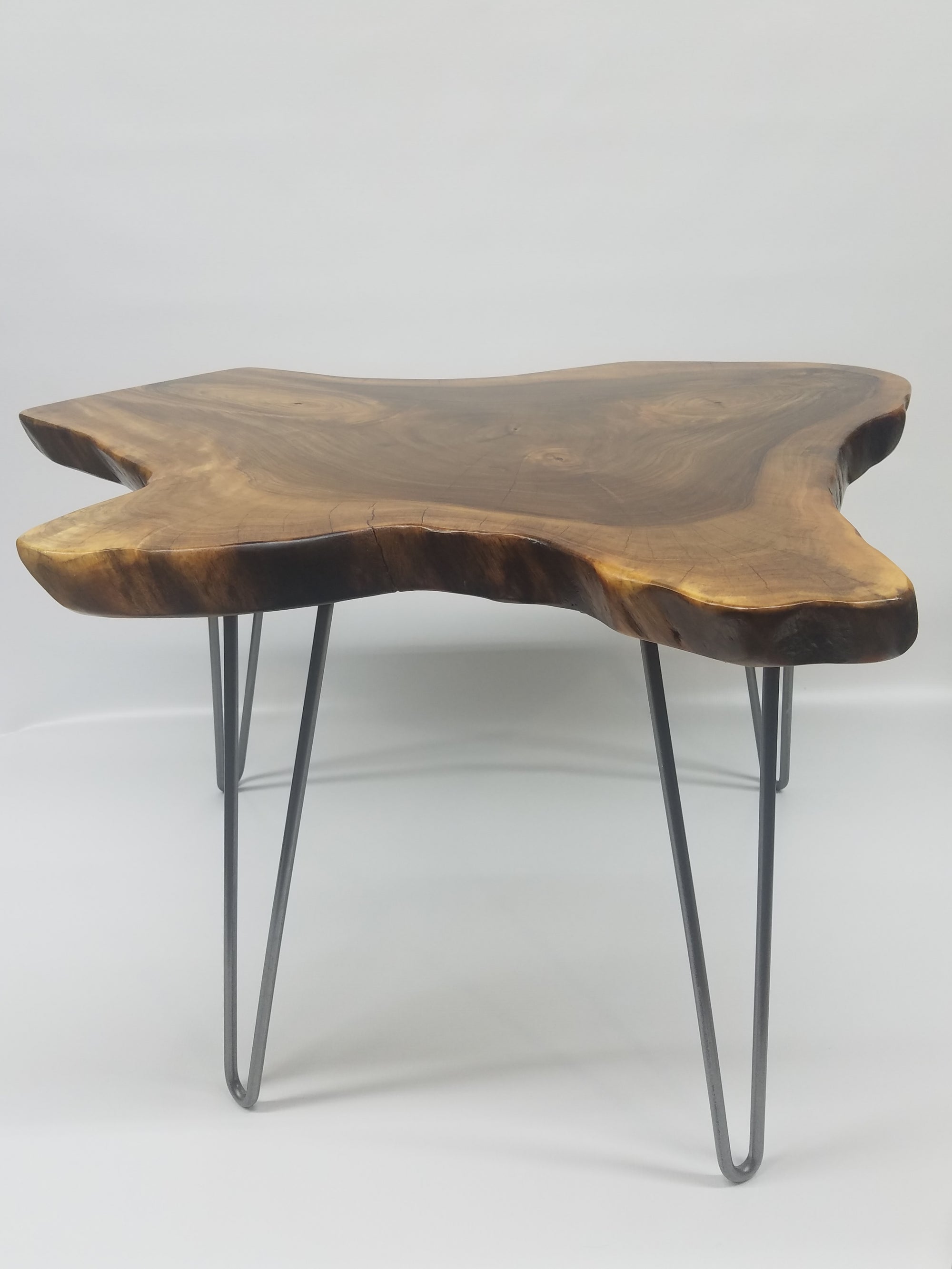 Natural Tree Slice Coffee Table- End Table- Side Table- Live Edge- Natural Edges- English Walnut- Modern- Industrial- Mid Century- Rustic